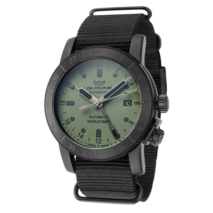 Preloved - Glycine Mens Airman 42mm Automatic Watch Gl0493 One Color Watches