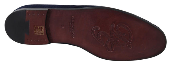 Dolce & Gabbana 86% Perforated Suede Goat loafer in blue