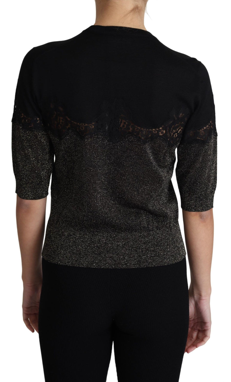Dolce & Gabbana 60% Viscose 15% Cashmere 12% Cotton 6% Polyester 4% Silk 3% Nylon blouse in black