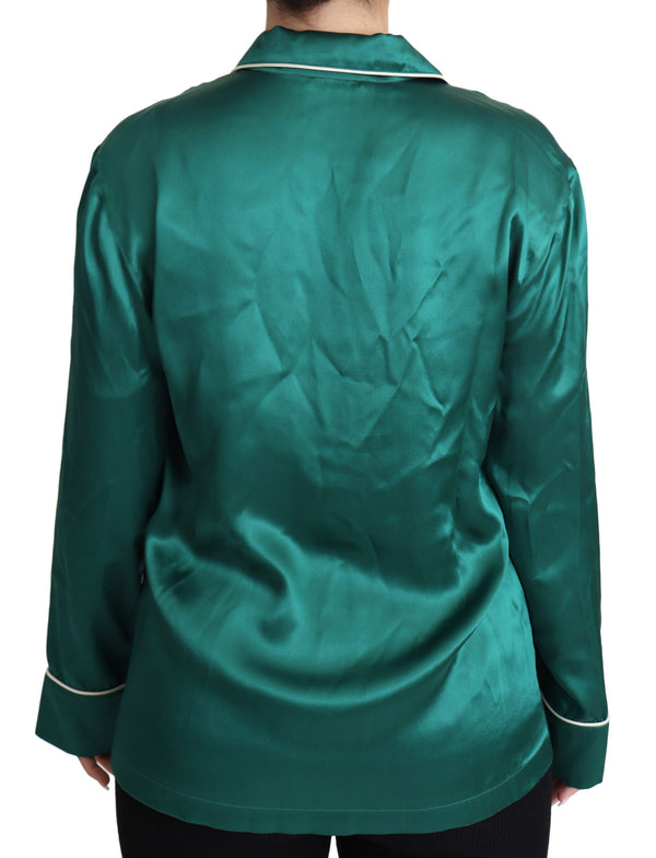 Dolce & Gabbana 100% Silk blouse in green