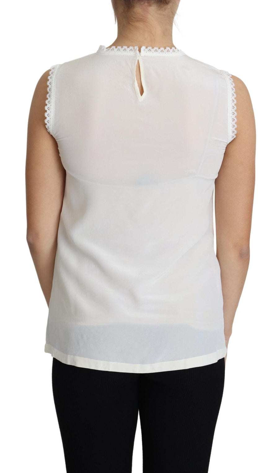 Dolce & Gabbana 100% Silk blouse in white