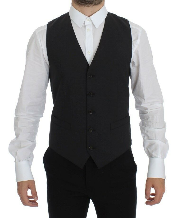 Dolce & Gabbana 97% Wool vest in gray