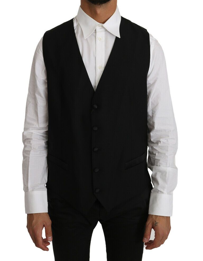 Dolce & Gabbana 90% Wool vest in black