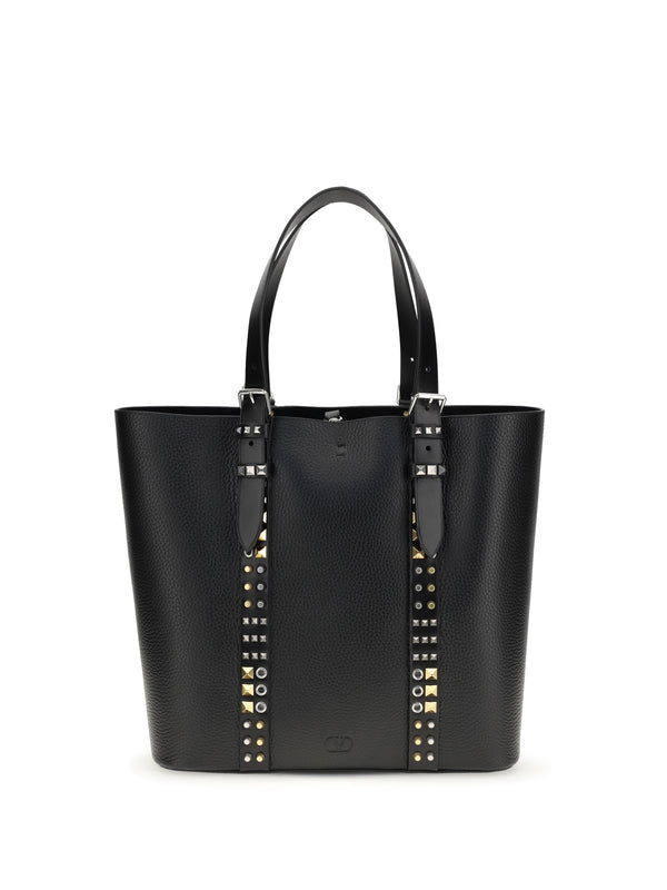 Valentino Garavani 100% Calf Leather Bos Taurus tote bag in black
