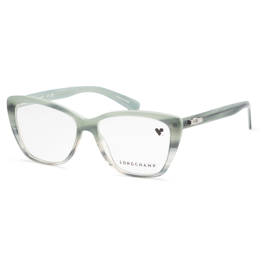 Preloved - Longchamp Womens 53mm Green Grey Eyeglasses Lo2705-302 One Color