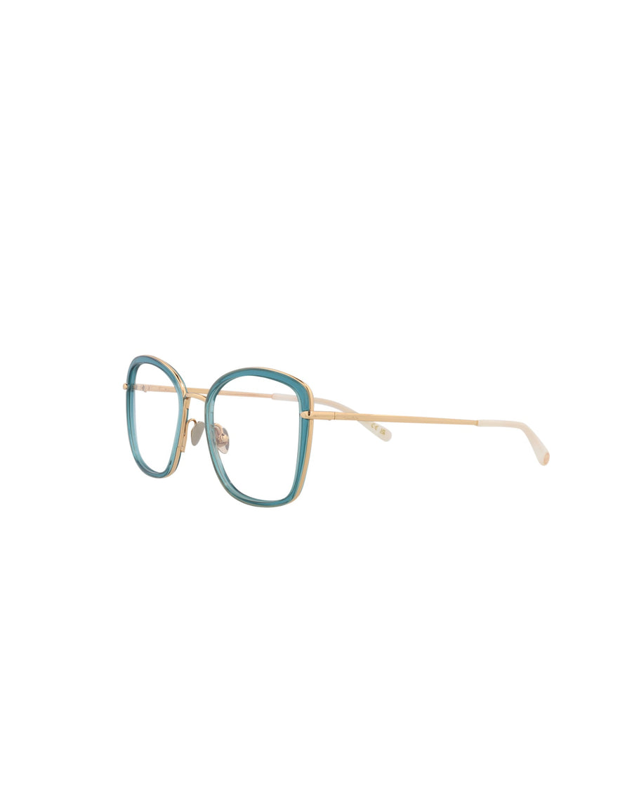 Preloved - Pomellato Womens 53 Mm Blue Gold Eyeglasses Pm0085o-30008668-001 One Color
