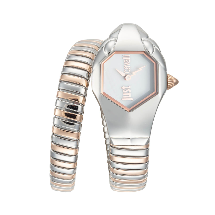 Preloved - Just Cavalli Womens Signature Snake 22mm Quartz Watch Jc1l001m0045 One Color Watches