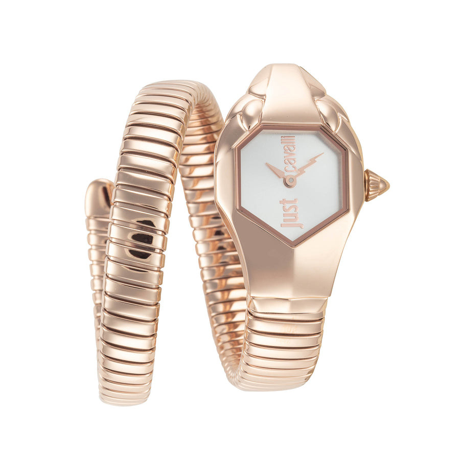 Preloved - Just Cavalli Womens Signature Snake 22mm Quartz Watch Jc1l001m0065 One Color Watches