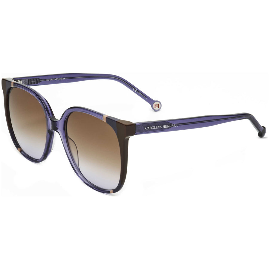 Preloved - Carolina Herrera Womens 57mm Violet Brown Sunglasses Ch0062-S-E53-57 One Color