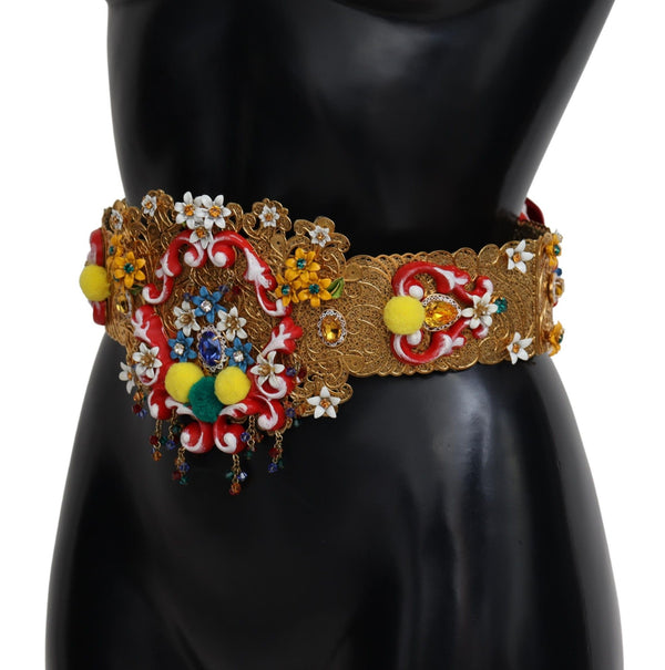 Dolce & Gabbana 10% Nylon belt in gold