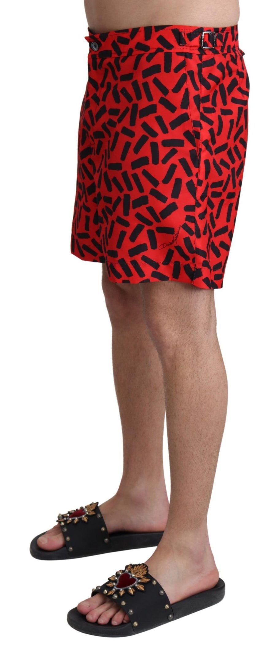 Dolce & Gabbana 100% Polyester swim shorts in red