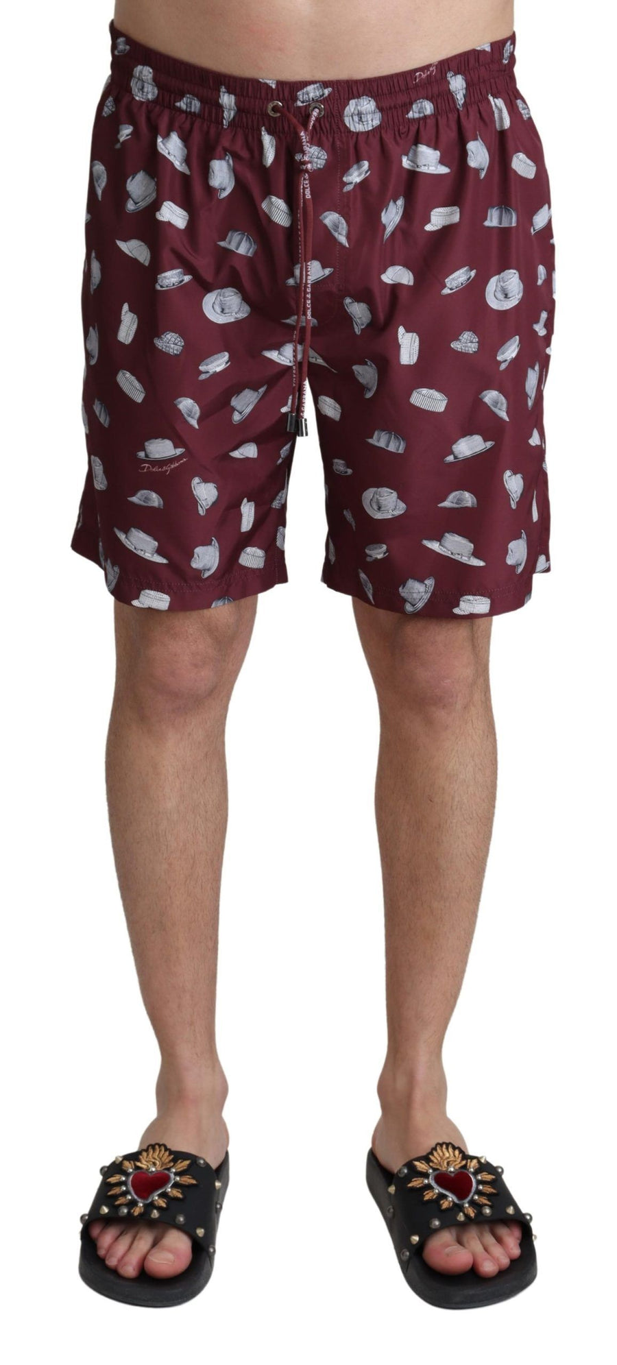 Dolce & Gabbana 100% Polyester swim shorts in maroon