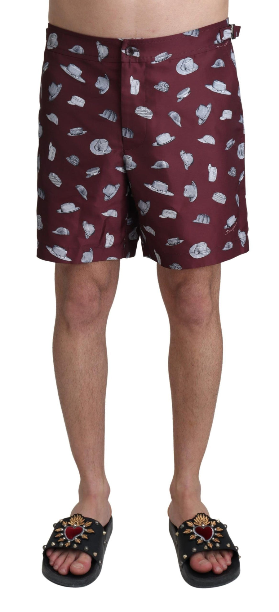 Dolce & Gabbana 100% Polyester swim shorts in maroon