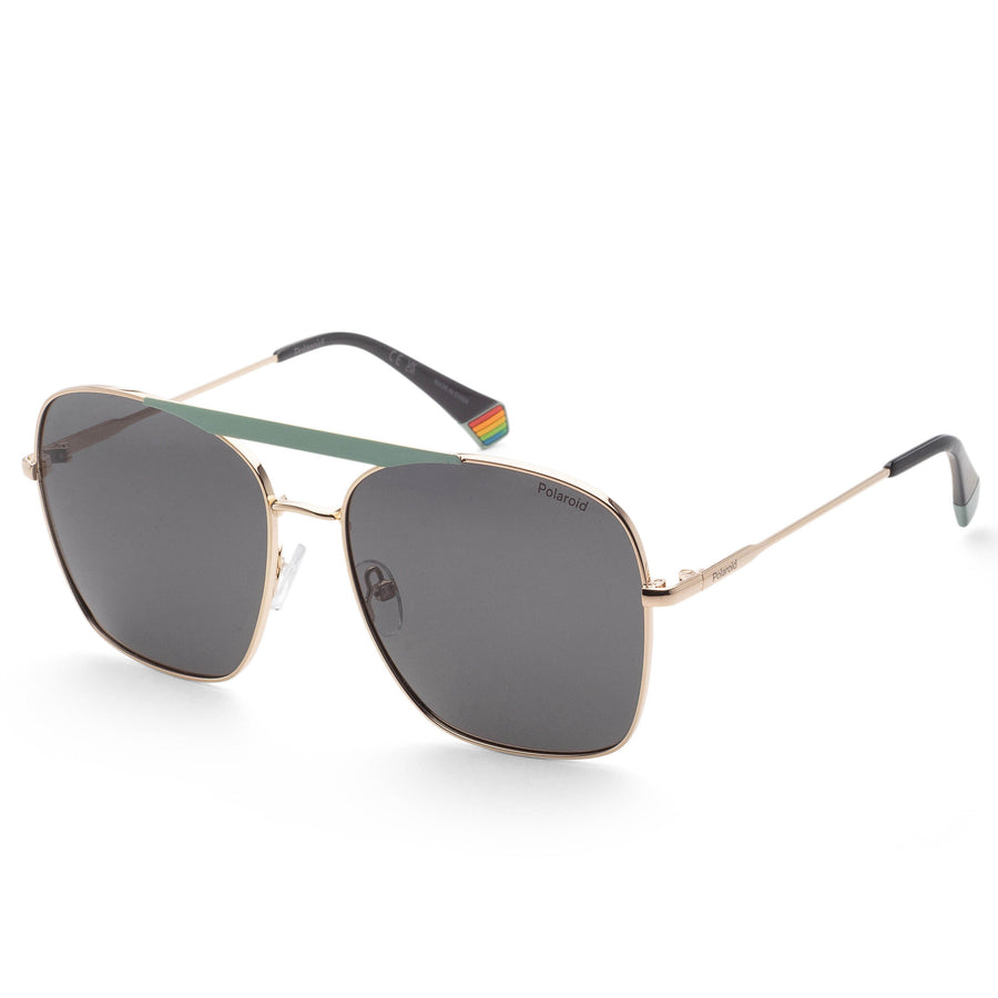 Preloved - Polaroid Womens 59mm Gold Green Polarized Sunglasses Pld6201sx-03jn-M9 One Color