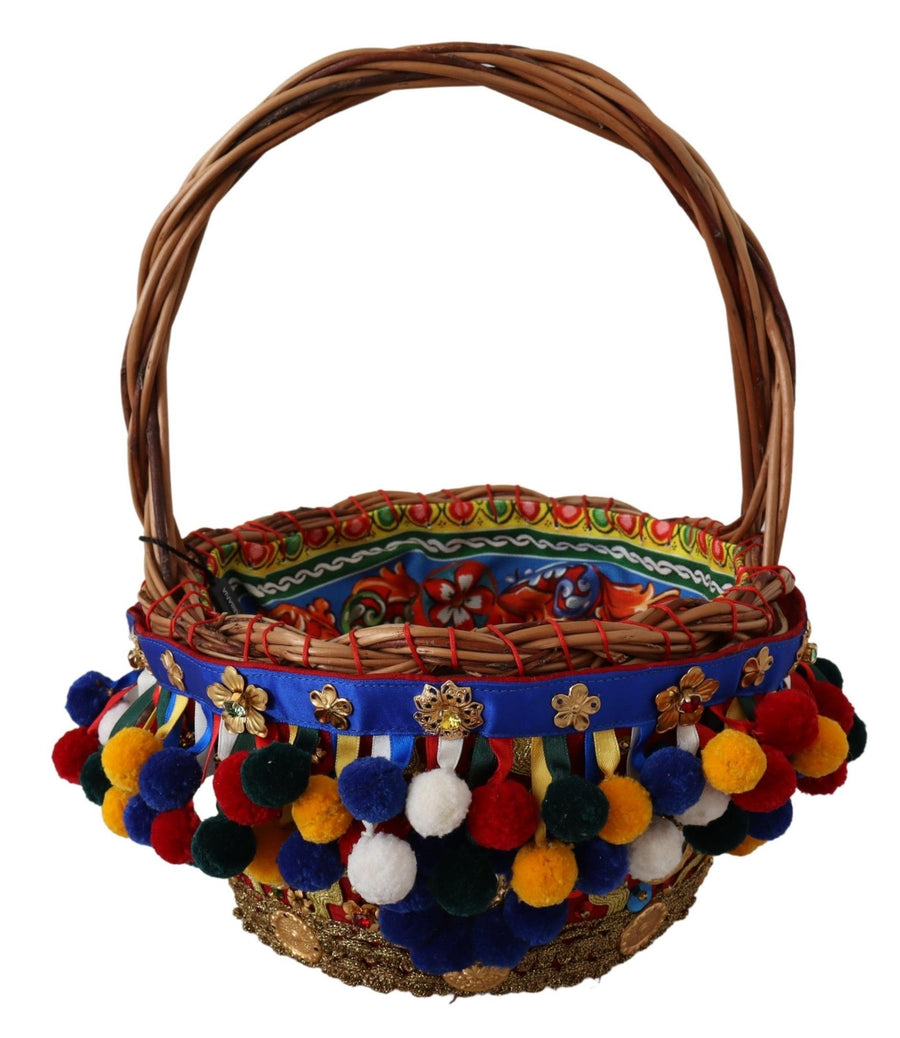 Dolce & Gabbana Wicker tote bag in multicolor