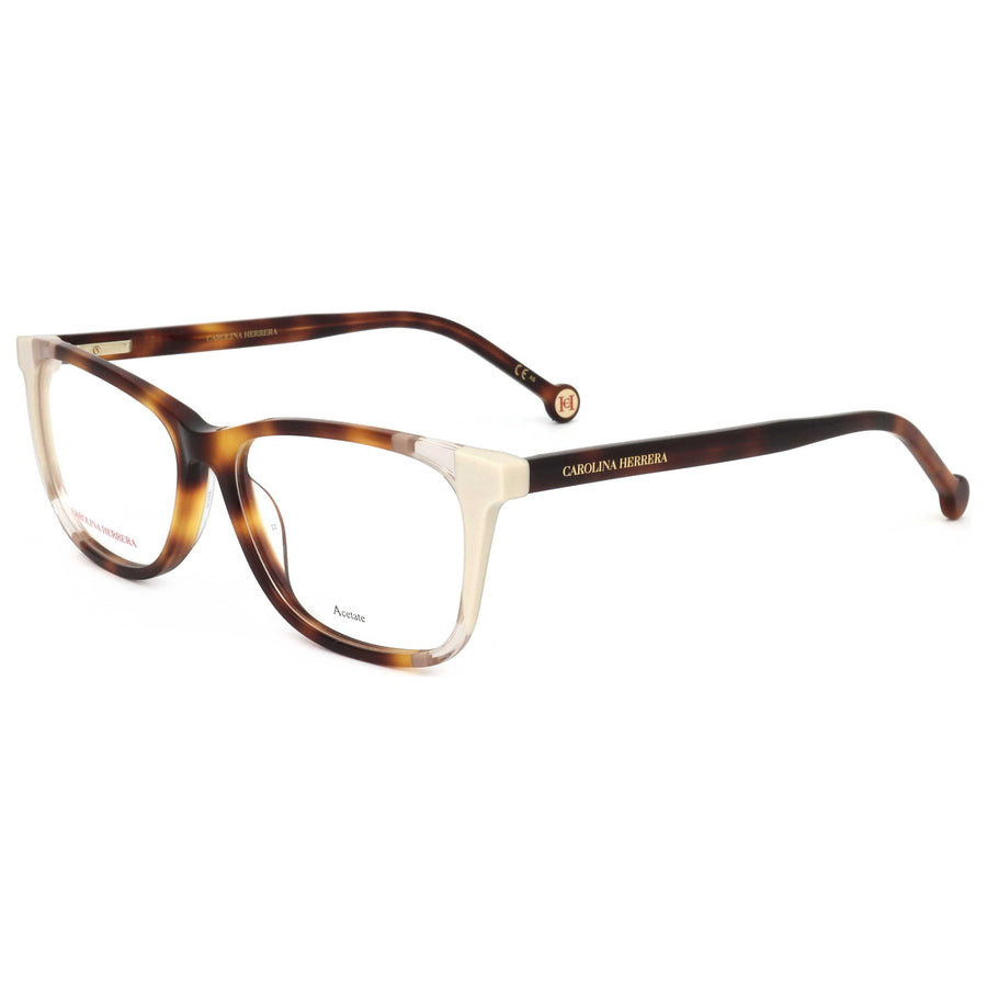 Preloved - Carolina Herrera Woman 53mm Havana Ivory Eyeglasses Ch0066-C1h-53 One Color