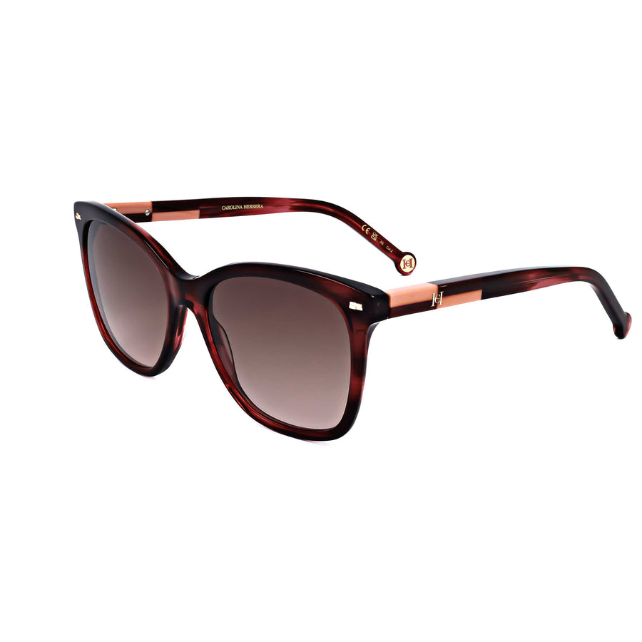 Preloved - Carolina Herrera Womens 54mm Burgundy Horn Sunglasses Her0137-S-K4g-54 One Color