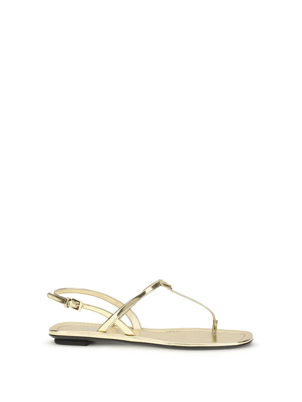 Prada Upper: 100% calf leather; Sole: 100% rubber sandals in gold