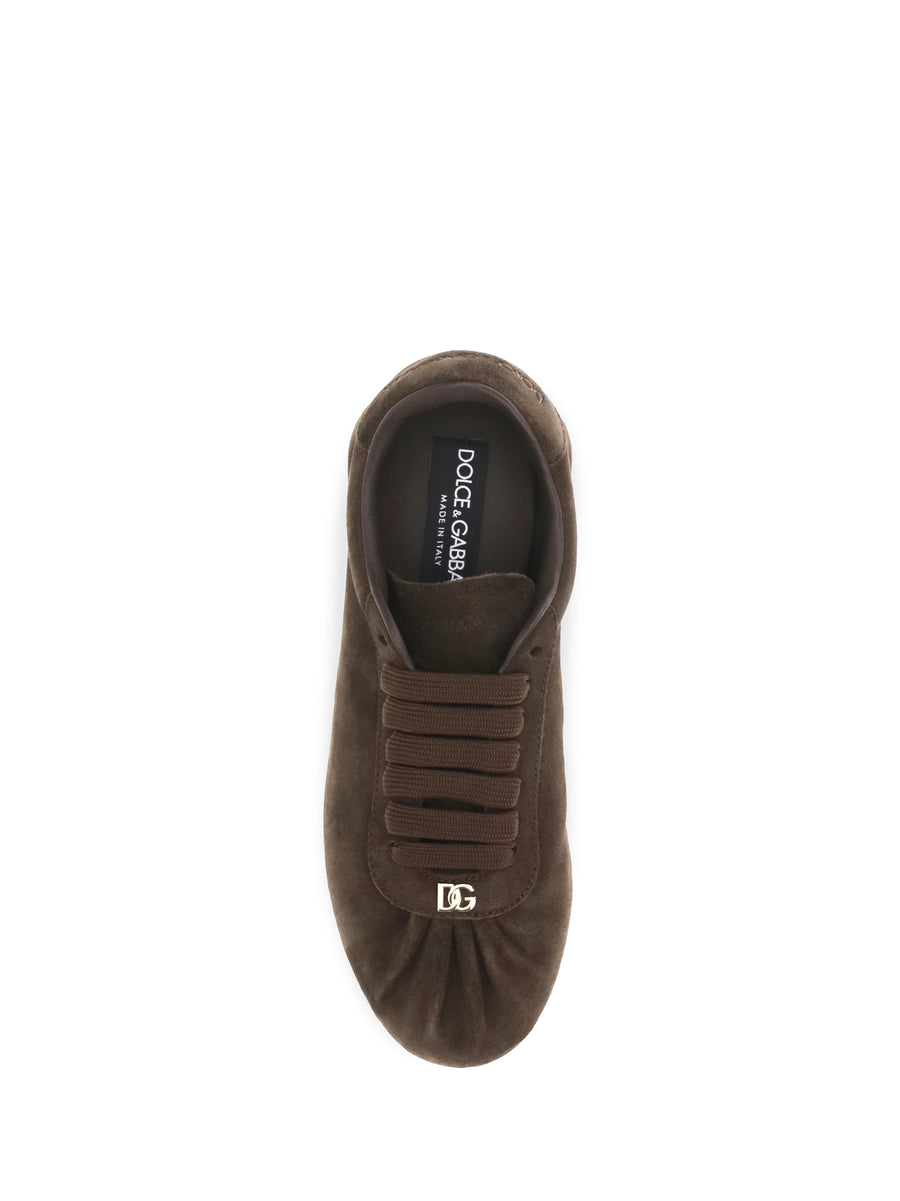 Low-Top Suede Sneakers Black Upper: Trainers