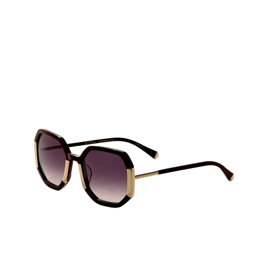 Preloved - Kate Young Hazel Womens 53mm Burgundy White Gradient Sunglasses K579-Bur-53 One Color