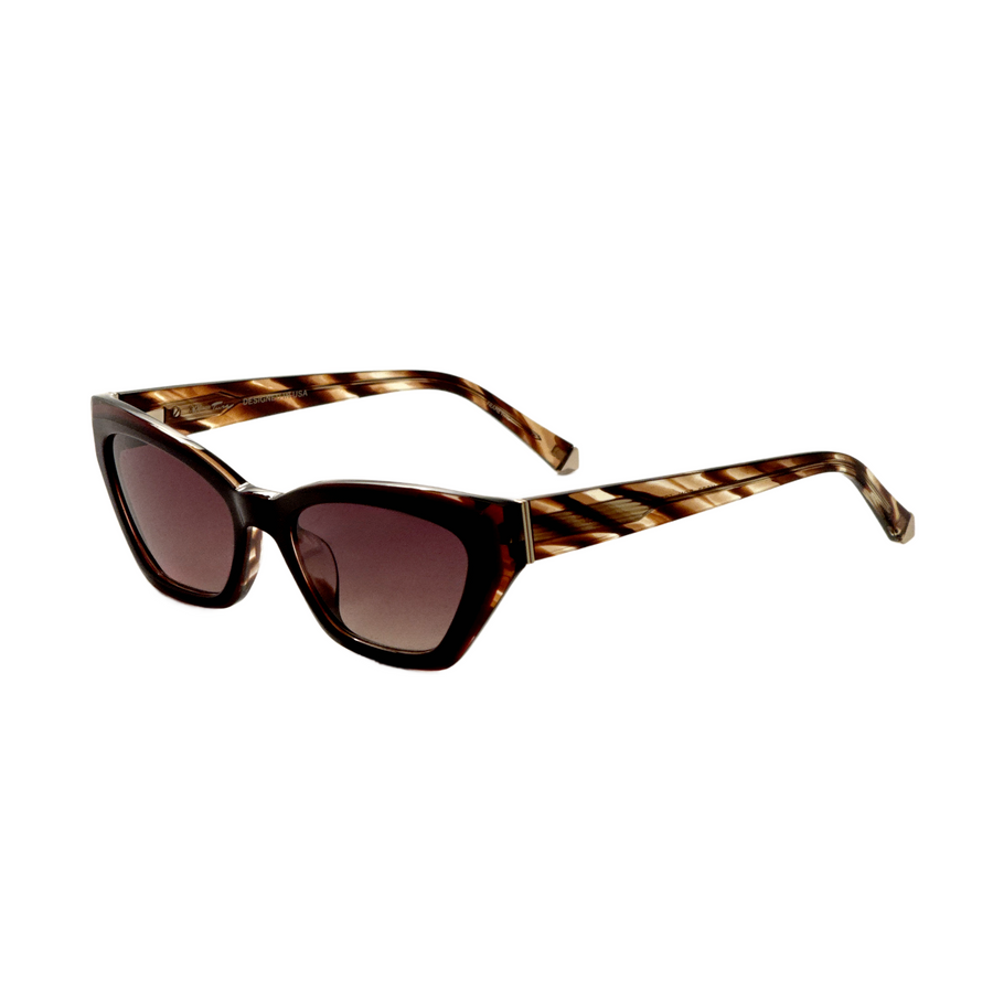 Preloved - Kate Young Delila Womens 53mm Brown Sunglasses K577-Brn-53 One Color