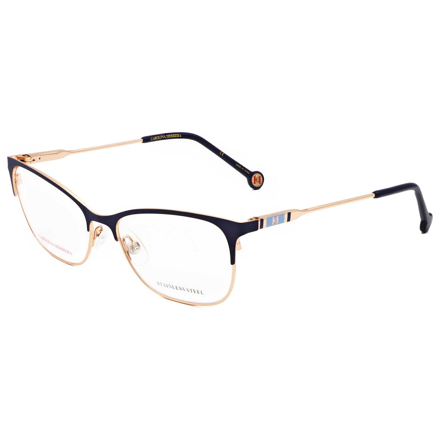 Preloved - Carolina Herrera Womens 53mm Gold Blue Eyeglasses Ch0074-Lks-53 One Color