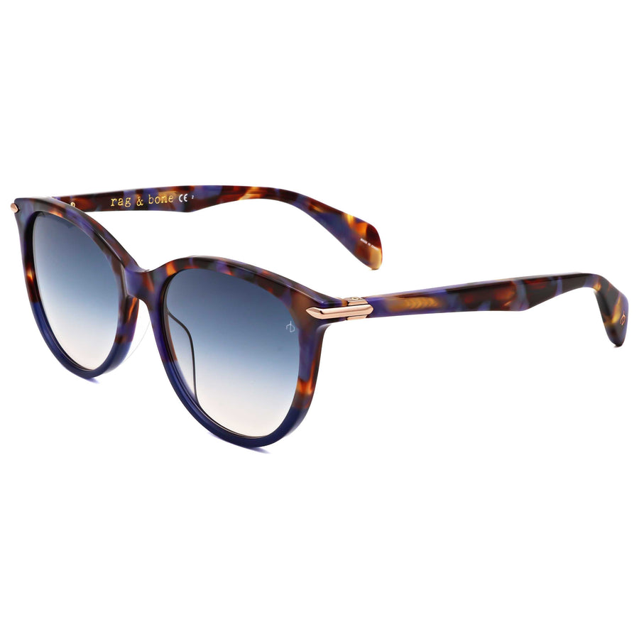 Preloved - Rag & Bone Womens 54 Mm Blue Havana Sunglasses Rnb1020-S-Jbw-54 One Color