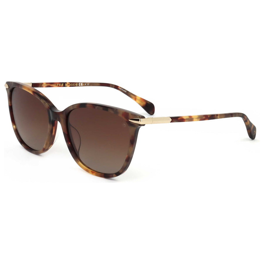 Preloved - Rag & Bone Womens 55 Mm Gold Havana Sunglasses Rnb1035-S-006j-55 One Color