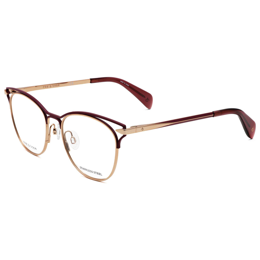 Preloved - Rag & Bone Womens 51 Mm Red Gold Eyeglasses Rnb3019-Au2-51 One Color