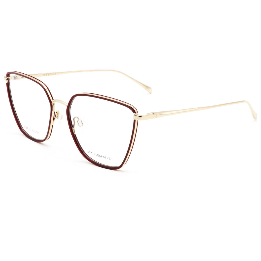 Preloved - Rag & Bone Womens 55mm Burgundy Gold Eyeglasses Rnb3028-6k3-55 One Color