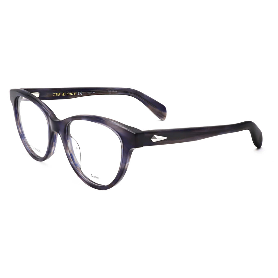 Preloved - Rag & Bone Womens 51 Mm Blue Horn Eyeglasses Rnb3048-38i-51 One Color