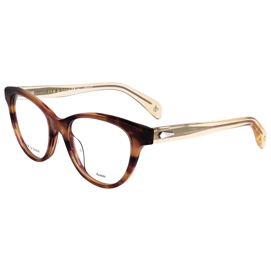 Preloved - Rag & Bone Womens 51 Mm Brown Horn Eyeglasses Rnb3048-Ex4-51 One Color