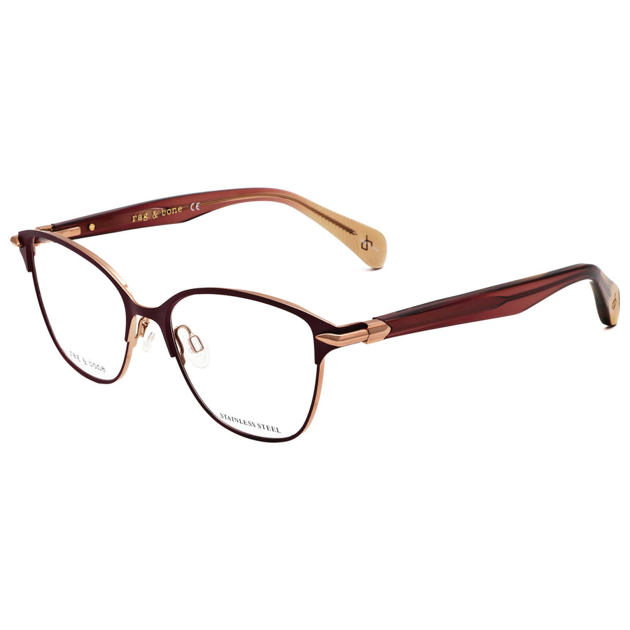Preloved - Rag & Bone Womens 52 Mm Burgundy Eyeglasses Rnb3049-Lhf-52 One Color