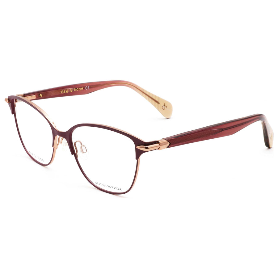 Preloved - Rag & Bone Womens 54 Mm Burgundy Eyeglasses Rnb3049-Lhf-54 One Color