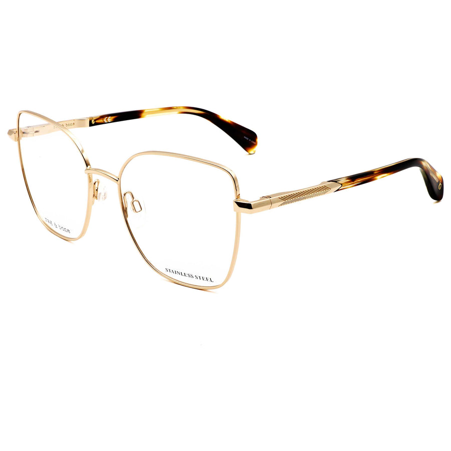 Preloved - Rag & Bone Womens 53 Mm Gold Havana Eyeglasses Rnb3056-G-06j-53 One Color