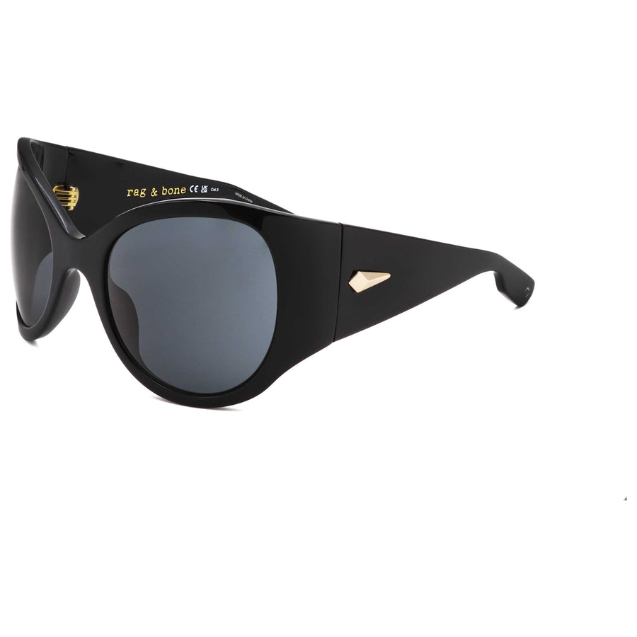Preloved - Rag & Bone Womens 56 Mm Black Sunglasses Rnb6004-S-807-56 One Color
