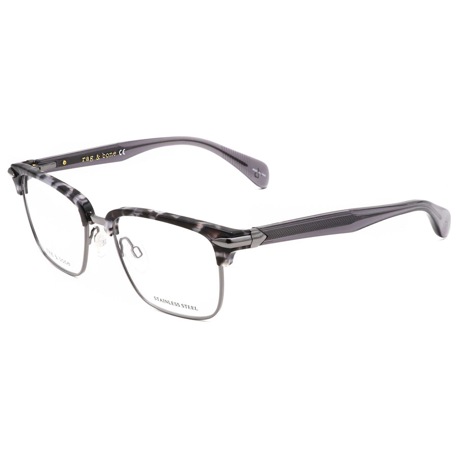 Preloved - Rag & Bone Mens 51 Mm Grey Havana Eyeglasses Rnb7038-G-Yv4-51 One Color