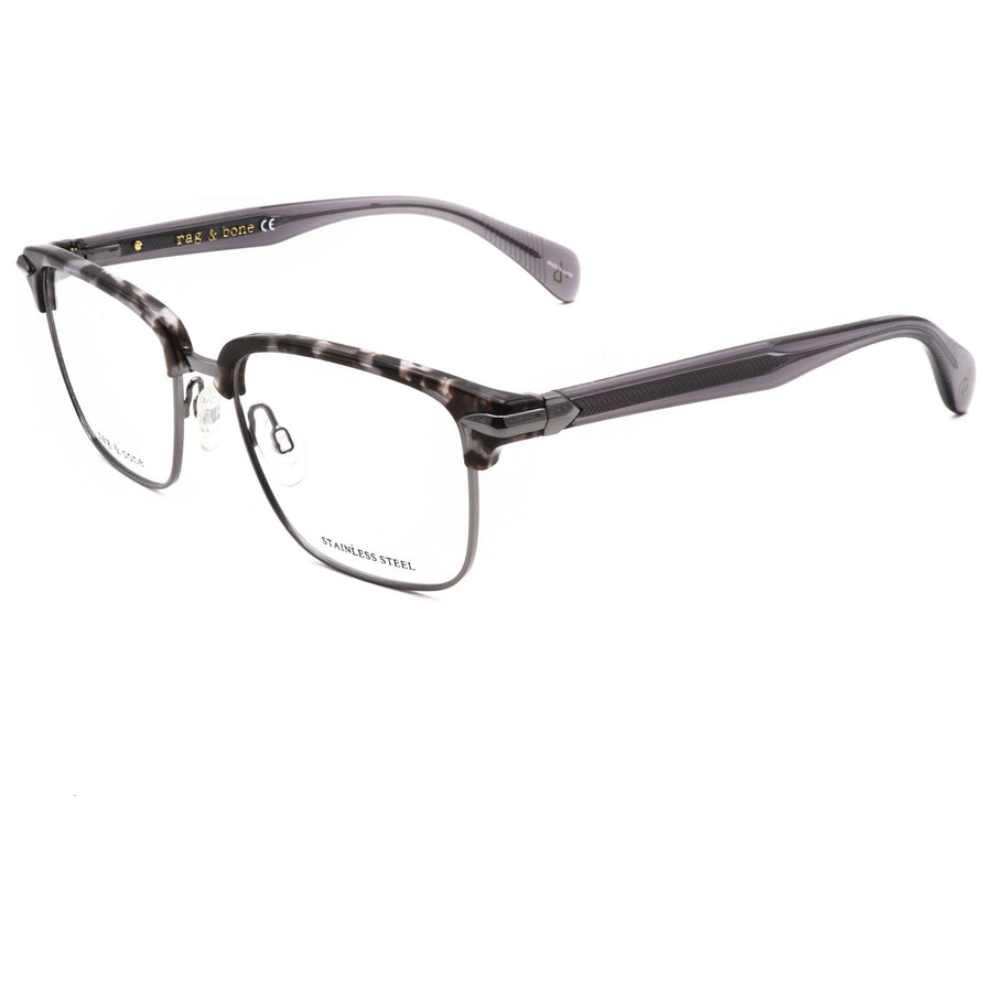 Preloved - Rag & Bone Mens 53 Mm Grey Havana Eyeglasses Rnb7038-G-Yv4-53 One Color