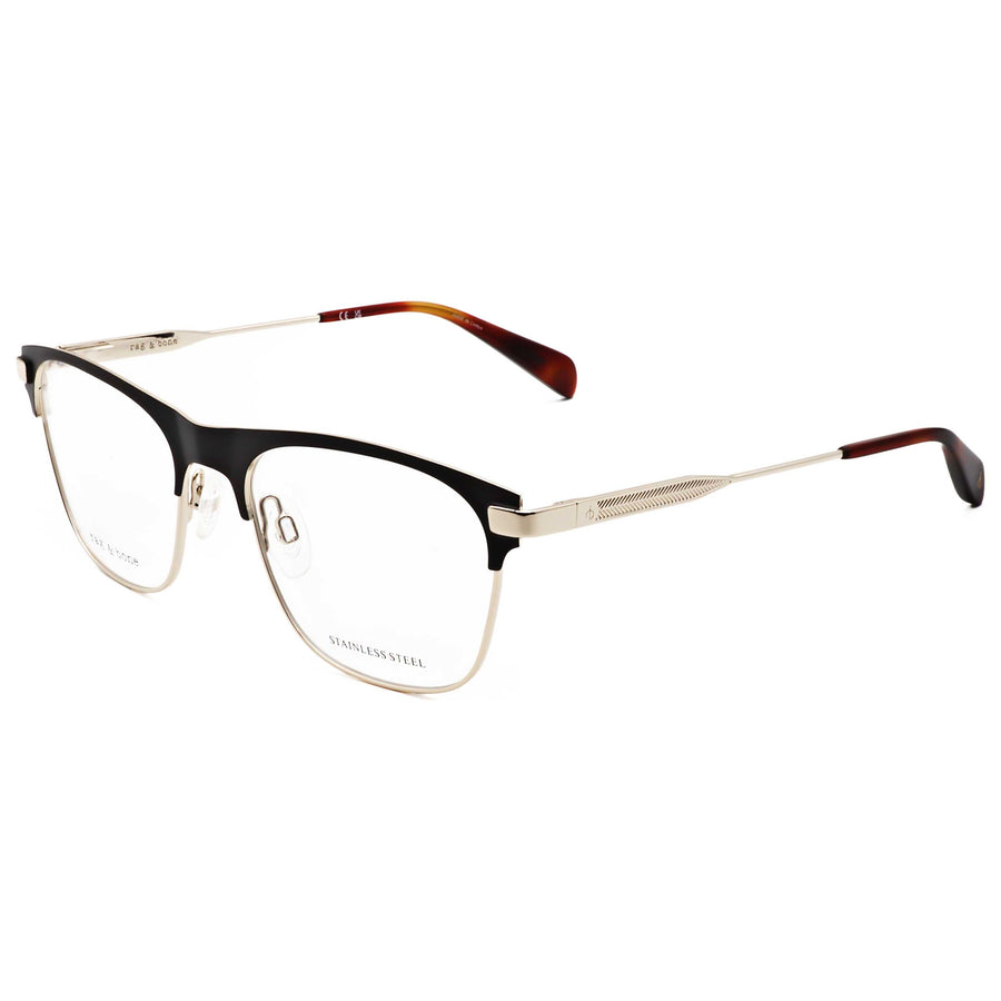 Preloved - Rag & Bone Mens 54 Mm Gold Black Eyeglasses Rnb7063-G-Rhl-54 One Color