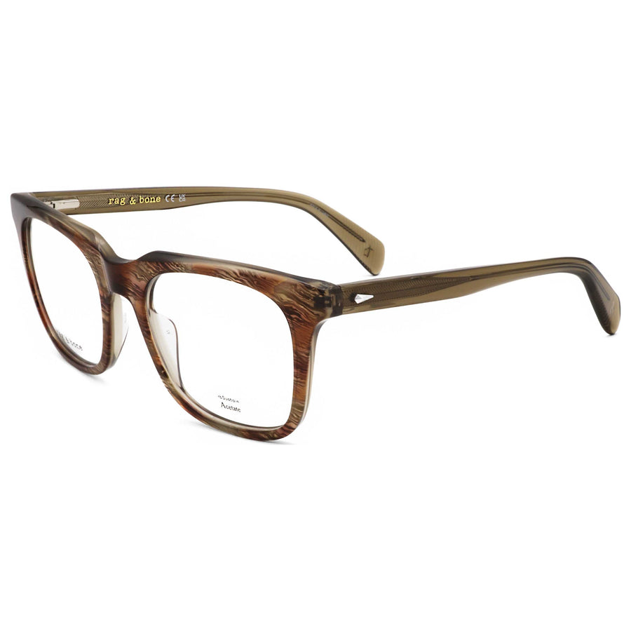 Preloved - Rag & Bone Mens 55 Mm Brown Horn Eyeglasses Rnb7064-G-Ex4-55 One Color