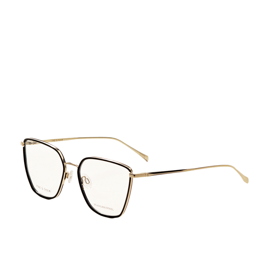 Preloved - Rag & Bone Womens 55 Mm Gold Black Eyeglasses Rnb3028-Rhl-55 One Color