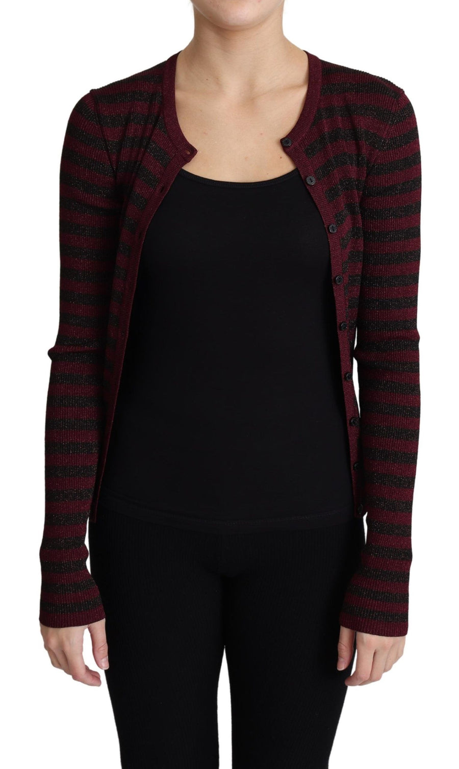 Dolce & Gabbana 77% Viscose 23% Polyester cardigan in black