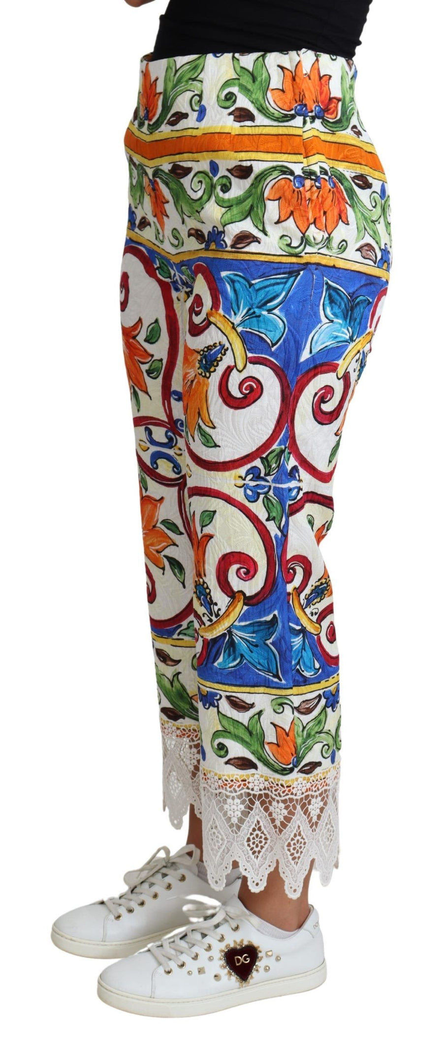 Dolce & Gabbana 67% Cotton 22% Silk 9% Rayon 2% Polyester trousers in multicolor