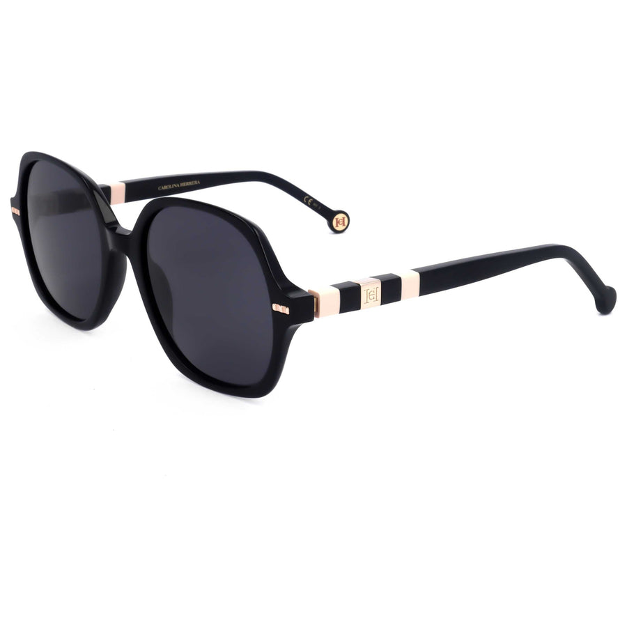 Preloved - Carolina Herrera Womens 55mm Black Nude Sunglasses Her0106-S-Kdx-55 One Color