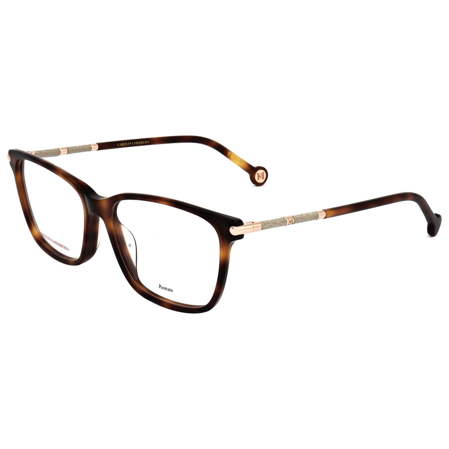 Preloved - Carolina Herrera Womens 55 Mm Havana Gold Eyeglasses Her0199-G-2ik-55 One Color