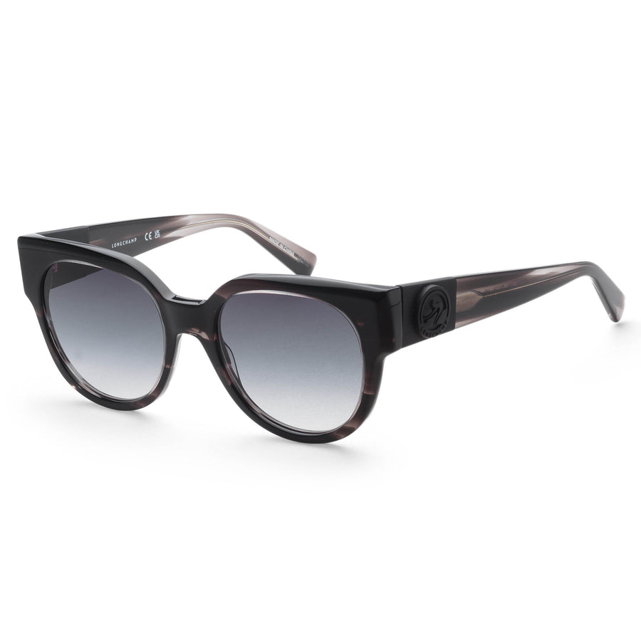Preloved - Longchamp Womens 53 Mm Striped Black Sunglasses Lo779s-008 One Color