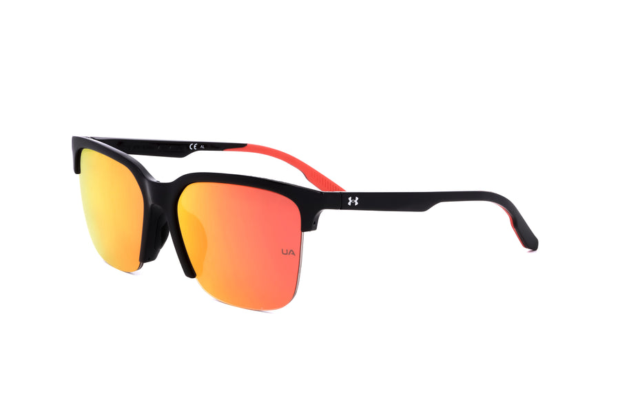 Preloved - Under Armour Mens 57mm Black Red Sunglasses Uaphenom-F-Oit-57 One Color