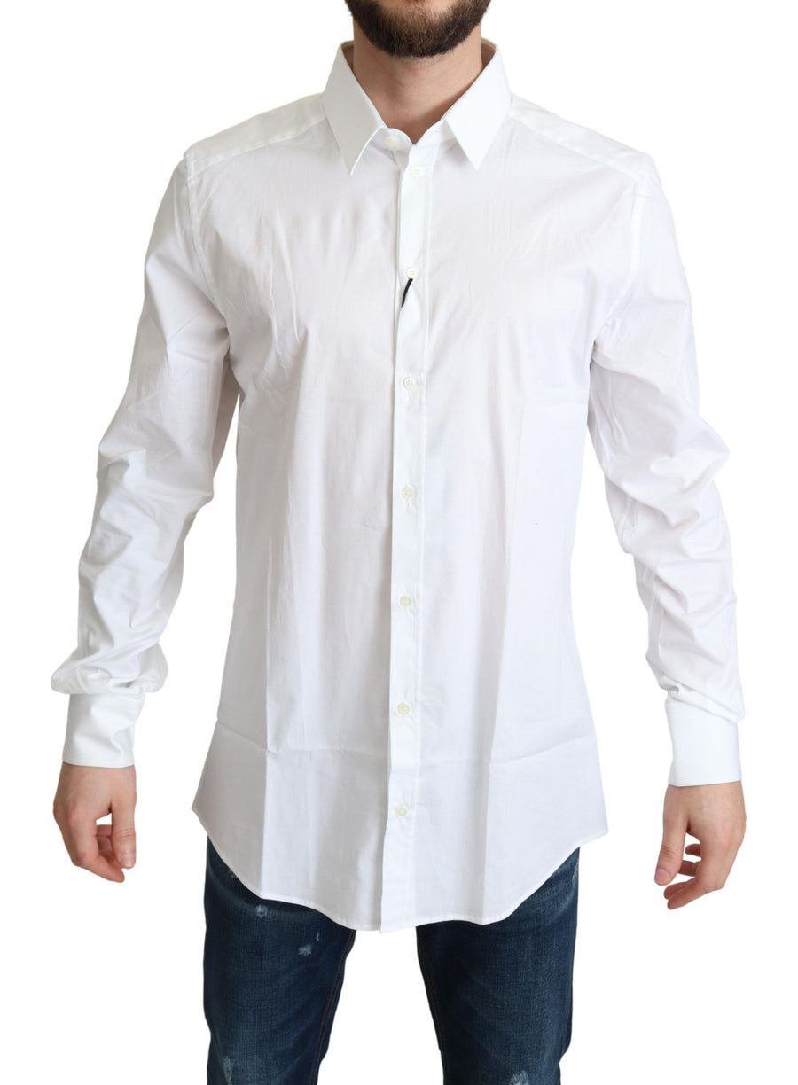 Dolce & Gabbana 97% Cotton dress shirt in white