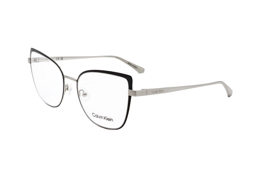 Preloved - Calvin Klein Womens 54 Mm Black Silver Eyeglasses Ck22101-072-54 One Color