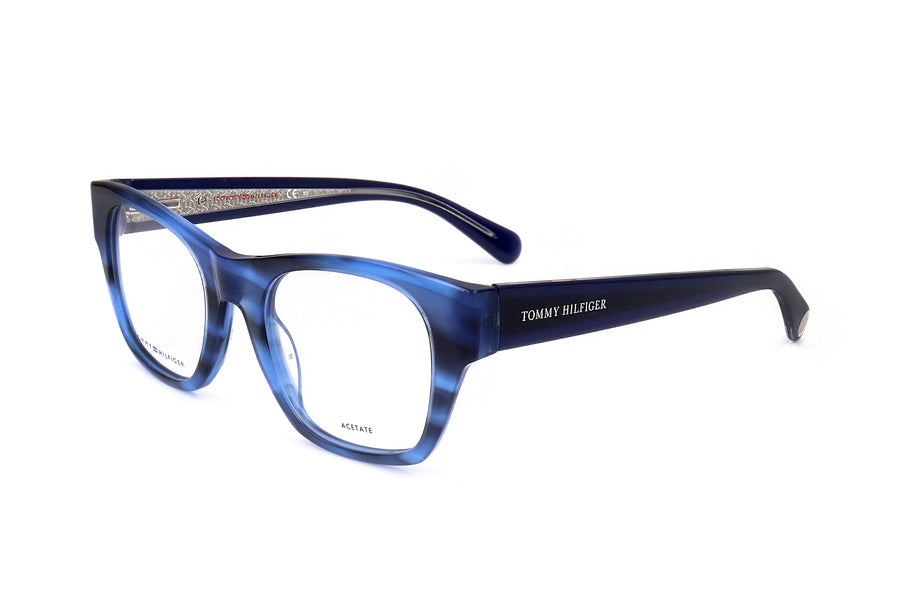 Preloved - Tommy Hilfiger Womens 49 Mm Blue Horn Eyeglasses Th-1865-38i-49 One Color